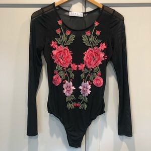 Mesh Long Sleeve Body Suit